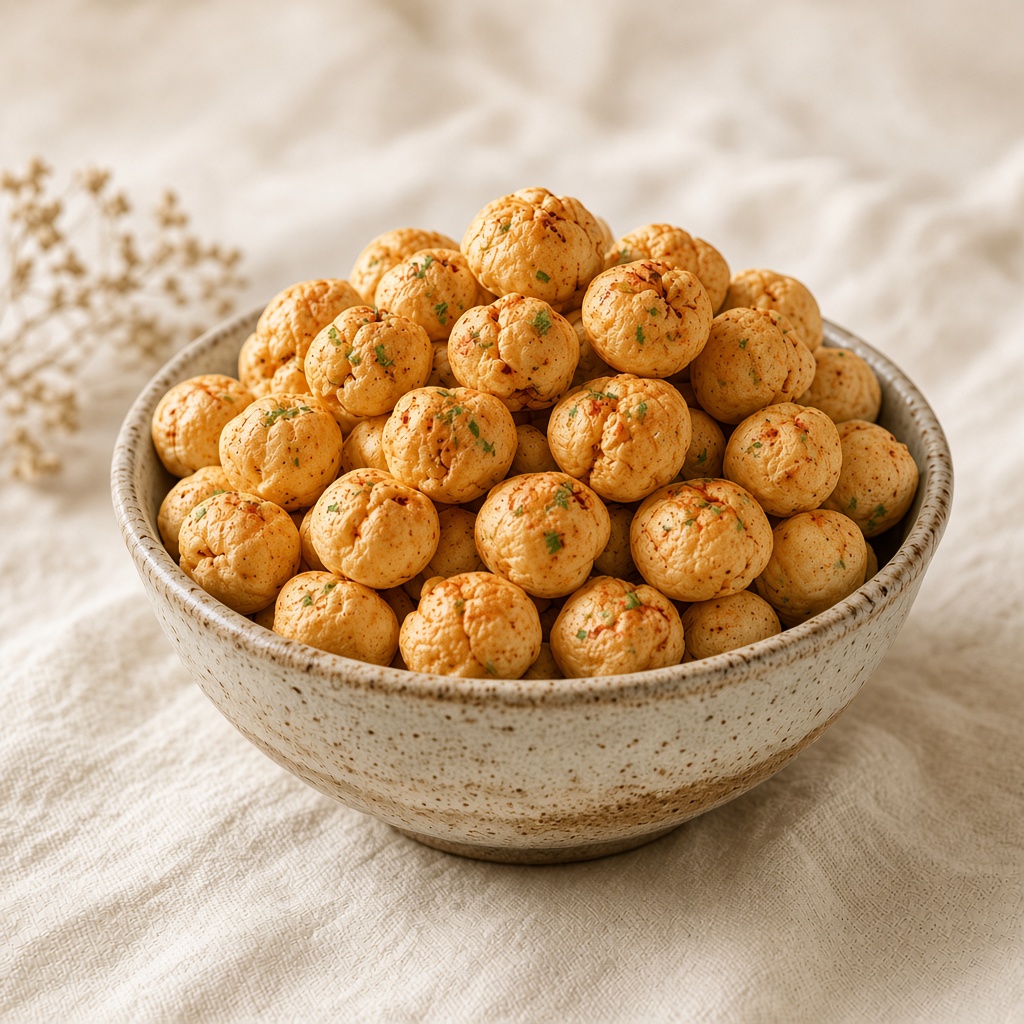 Premium flavoured makhana coated with savoury seasoning